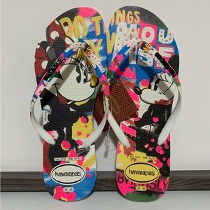 Havaianas Women’s Top Disney Minnie Mouse Flip Flop Sandals-Size 9/10 NWT